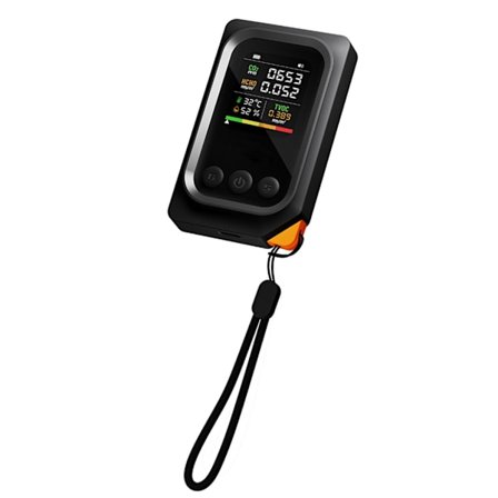 5 toiminnon ilmaisin Formaldehydi CO2-monitorit Pieni muotoilu Pitkä käyttöikä