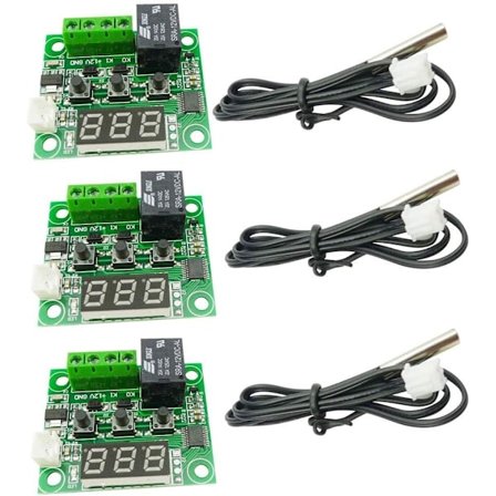 2025 Uusin malli 3 KPL W1209 DC 12V Digitaalinen lämpötilansäädinlevy Mikrodigitaalinen termostaatti -50-110°C Elektroninen lämpötila