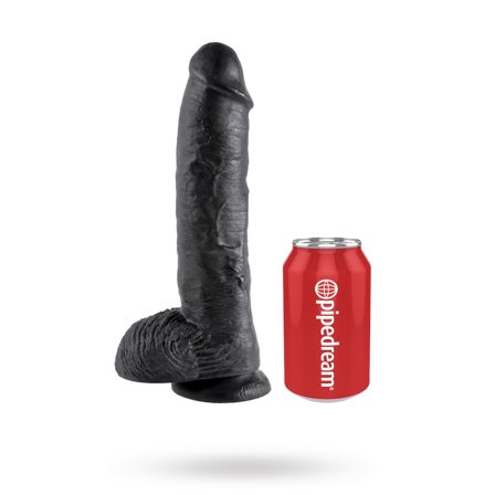 King Cock: Dildo med Pung 27 cm - Sort - Vuxen.dk: For hende