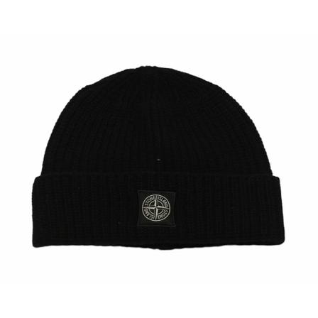 Stone Island, Beanies Zwart, Heren, Maat:ONE Size