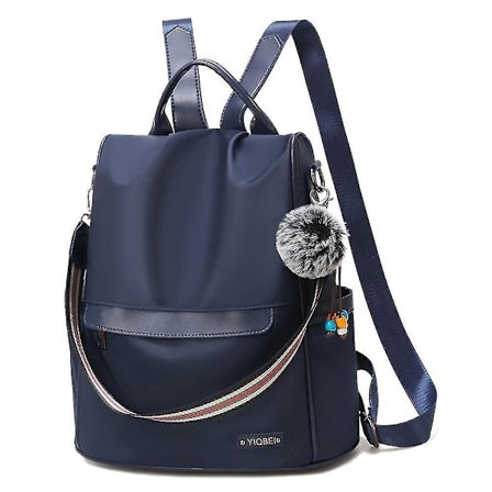 Mode dam casual canvas resor liten ryggsäck(Blå)