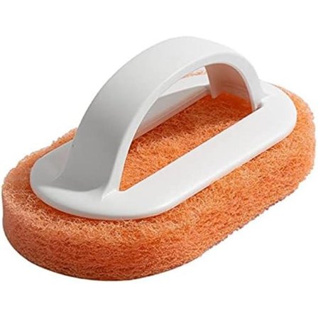 Sæt med 3 (2 orange + 1 blå) svampeklude køkkenbørste opvaskebørste grydeskrubber rengøringsbørste dekontaminering væg badekar flisebørste svampeblok