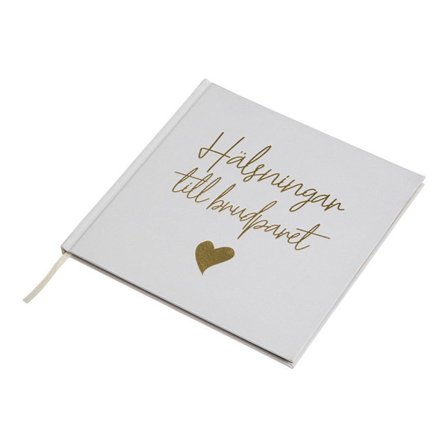 Gjestebok Bryllup Hvit/Gull