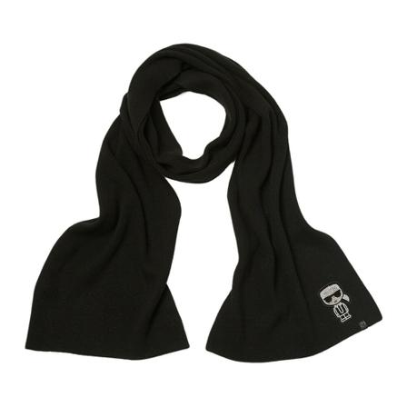 Karl Lagerfeld Ikonik Rhinestone Halstørklæde Sort, Dame Tørklæder, Størrelse: ONE Size