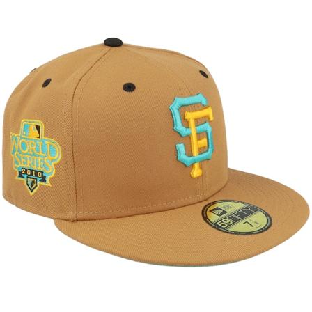 New Era - MLB Braun fitted Cap - New York Giants Glazed Almond 59FIFTY World Series 10 Bronze Fitted @ Hatstore