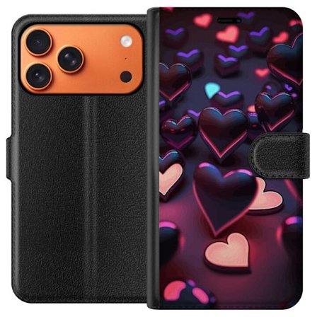 Yhteensopiva Lompakkokotelo Apple Apple iPhone 17 Pro Max KeskiyönSydämet