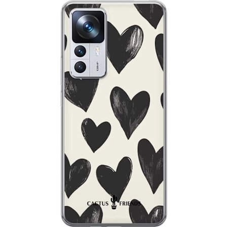 Yhteensopiva Puhelinkuori Xiaomi Xiaomi 12T Cactus and Friends - Bold Black Love Pattern