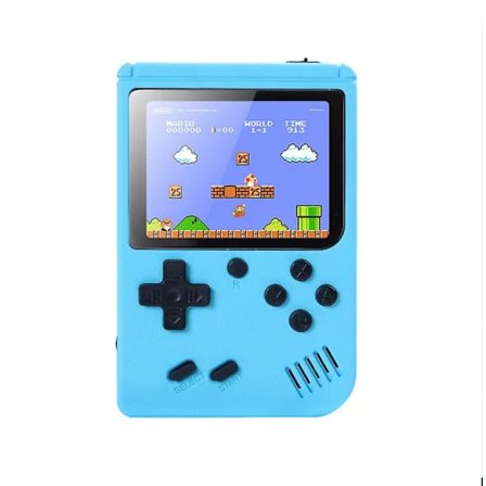 500-in-1 Retro Gameboy -kone Mini Käsikonsoli Sisäänrakennettu Klassiset Pelit Lapsille Aikuisten Hauska Leikki Lahja Sininen