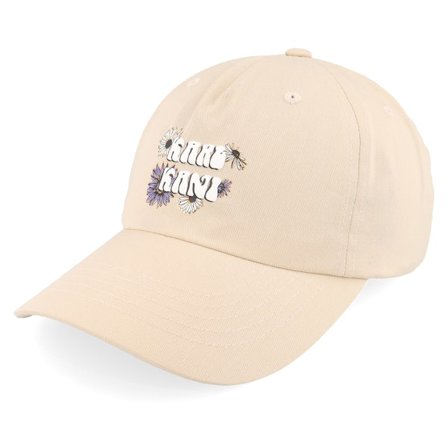 Karl Kani - Beige unconstructed Cappellino - Woven Signature Flower Cap Sand Dad Cap @ Hatstore