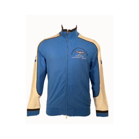 Aeronautica Militare, Zip-throughs Blauw, Heren, Maat:M,Katoen