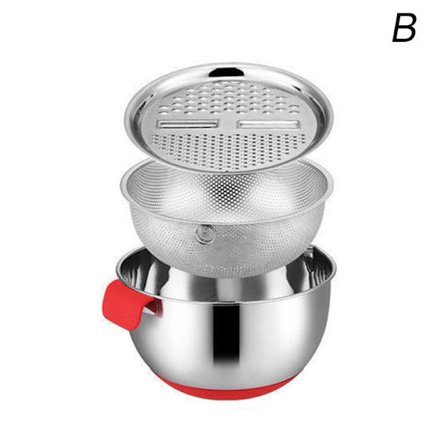 Multifunktionell handfat i rostfritt stål Bekväm salladsskål med avloppskorg för matlagning Förberedelse