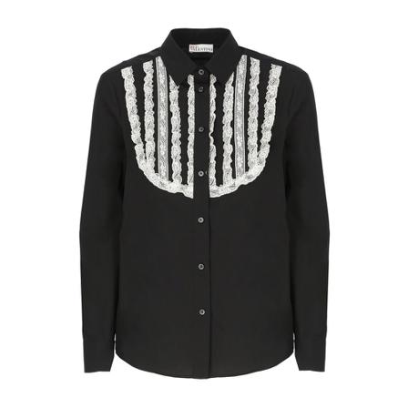 RED Valentino, Shirt Czarny, Kobieta, Rozmiar: S