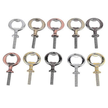 10 stk. Metall Flaskeåpner Emner Rustfritt Stål Flaskeåpner Innsatser Sett Gjenget Ølåpner