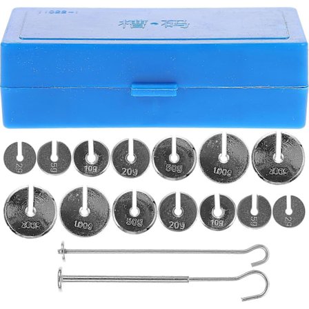 1 Set Slitsade Massor Metall Slitsade Vikter Laboratorium Metall Slitsade Massor för Experiment