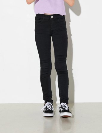 Kids Only Konrain Reg Skinny Jeans Cry6060 Noos - Black - 116