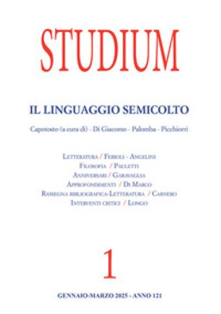 Studium (2025). Vol. 1: Il linguaggio semicolto
