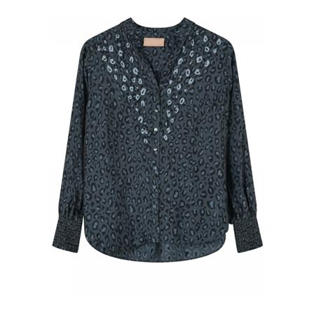 Gustav Gustav Carmen, Shirt Skjorter 48611/7464 Blue Blizzard W. Print Grå, Dame, Størrelse: 3XL