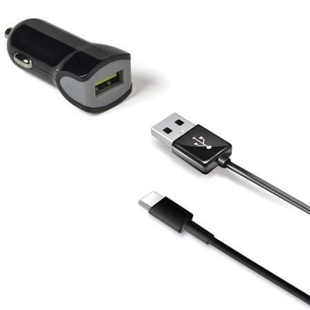Billaddare + USB-C-kabel 2,4A 12W