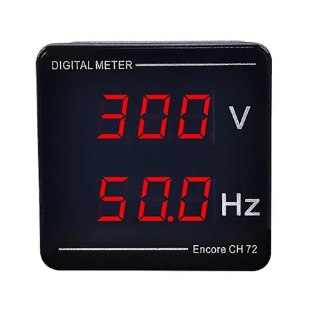 Spennings- og frekvensmåler med digital skjerm 50-500v 10-99.9hz Rask installasjon