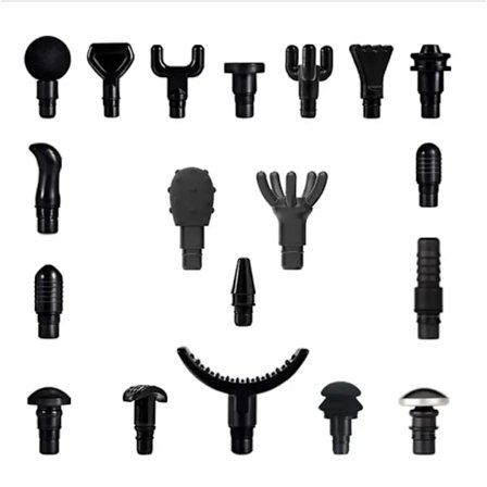 Universal Fascia Gun Udskiftnings Massagehoved Silikone Massagehoved Sæt Kropsafslapning Fascia Massager Gun Hoved Til Alle 18-19mm