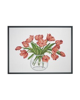 Stickpackung Bild Tulpen in Vase