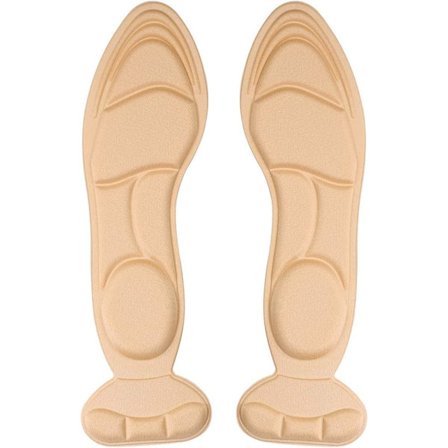 (abrikos) 2 stk. Anti-slip højhælede puder og klæbende hæl puder