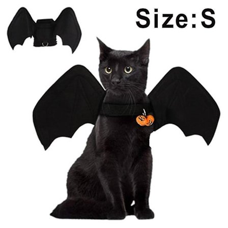 Pet Cat Bat Wings För Halloween Party Dekoration, Valp Halsband Ledningar Cosplay Bat Dräkt, söt valp Cat Dress Up Accessoarer