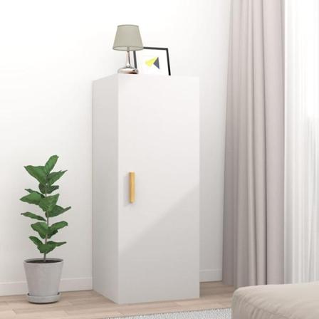 Vidaxl Väggskåp Vit 34,5x34x90 Cm Konstruerat Trä Vit