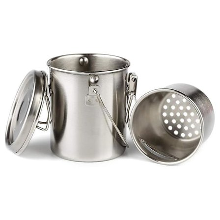 Målarpensel tvätt hink rostfritt handhållen ritning