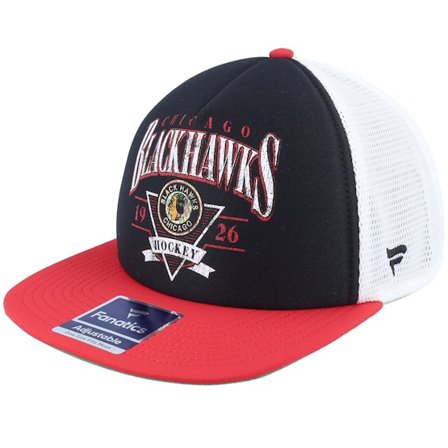 Fanatics - NHL Black trucker Czapka Z Daszkiem - Chicago Blackhawks True Classic Foam Black/Athletic Red/White Trucker @ Hatstore