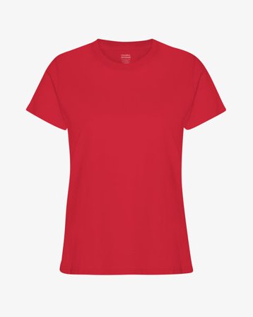 Women Light Organic Tee - Scarlet Red - Female - L