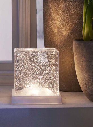 Frost iskube m/snø batteridrevet - klar/hvit