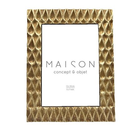 Valokuvakehys 18x23cm Kulta Polyresin Lasi
