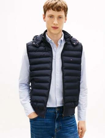 Tommy Hilfiger Mix Media Gilet - Navy - S