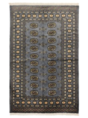 Pakistan Bokhara 2Ply Rug Hand Knotted 124X190 Black/Dark Grey