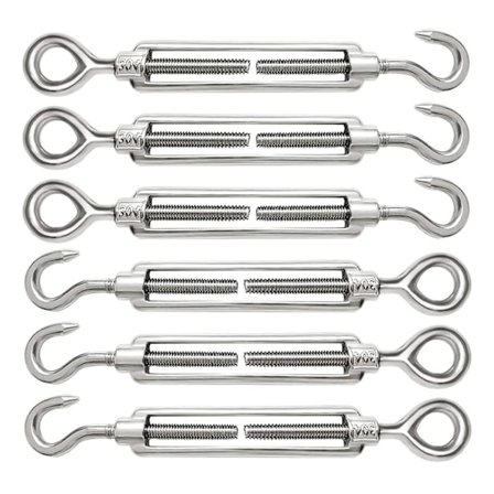 6-pak Wirestrammer Justerbar Rustfri Stålstrammer, ZQKLA