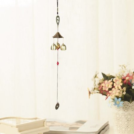 Hängande Ornament Bronsfärgade Klockor Vindspel Kina Koppar