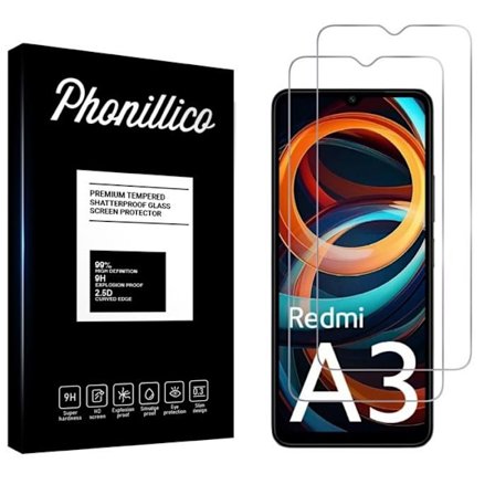 Elokuvasuojakalvo Tempered Glass Xiaomi Redmi A3 [Pakkaus 2] Näytön Suojalasi Phonillico