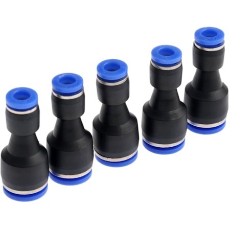 5 st Pneumatiska Kopplingar Push-in Raka Reducer Kopplingar Slang Fi