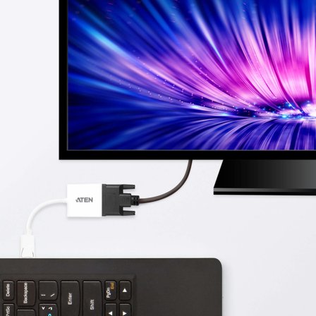 ATEN DisplayPort to DVI adapter, PC Up to UXGA,1080p