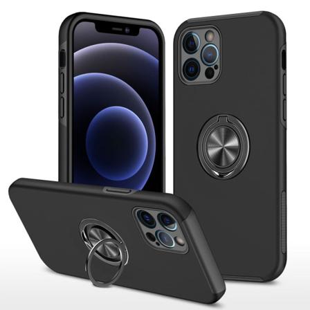 Iphone 13 Hybrid Skal Med Finger Ring - Svart Svart