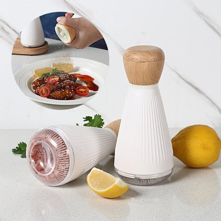 Pepparsaltkvarn Trä Manuell salt- och pepparkvarn Stor kapacitet Justerbar tjocklek Påfyllningsbar salt- och pepparskakare Lätt att fylla -GSL