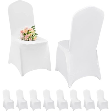 10-pakks stretch polyester spandex spisestuestoltrekk avtagbare