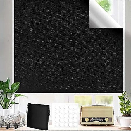 300x145cm Midlertidige mørklægningsgardiner Bærbare, lette at fastgøre, ingen bore-gardiner, mørklægningsgardiner til soveværelse, 