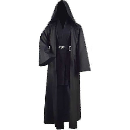 Jedi Kostume til Voksne - Luke Skywalker Tunika Robe med Hætte til Halloween Cosplay (3 Versioner)-lingling}
