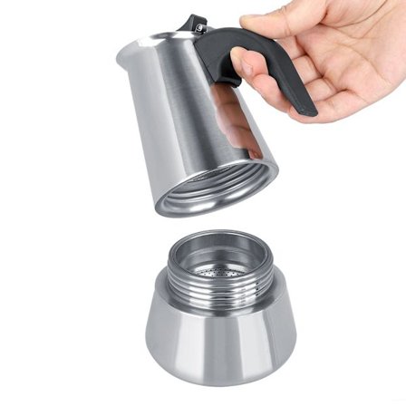 Bärbar rostfri kaffekanna Moka espressobryggare Mocha-kanna (200 ml)