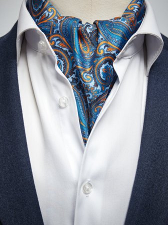 John Henric Men's Oranger Paisley Krawattenschal Size Onesize