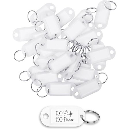 Nyckelhållare/nyckelskyltar, robusta, väderbeständiga, etiketter, 100 stycken