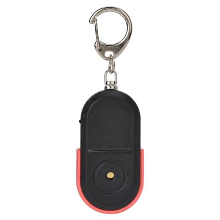 Trådløs Anti Lost Alarm Key Finder Plystrelyd LED-lys med batterirødt