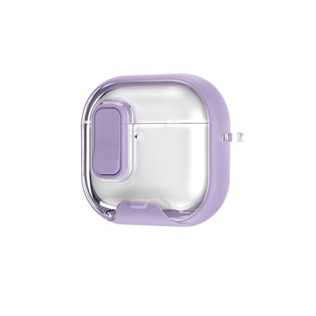iPhone AirPods 4, Øretelefon Stand Case, Låsbart Etui, Lilla